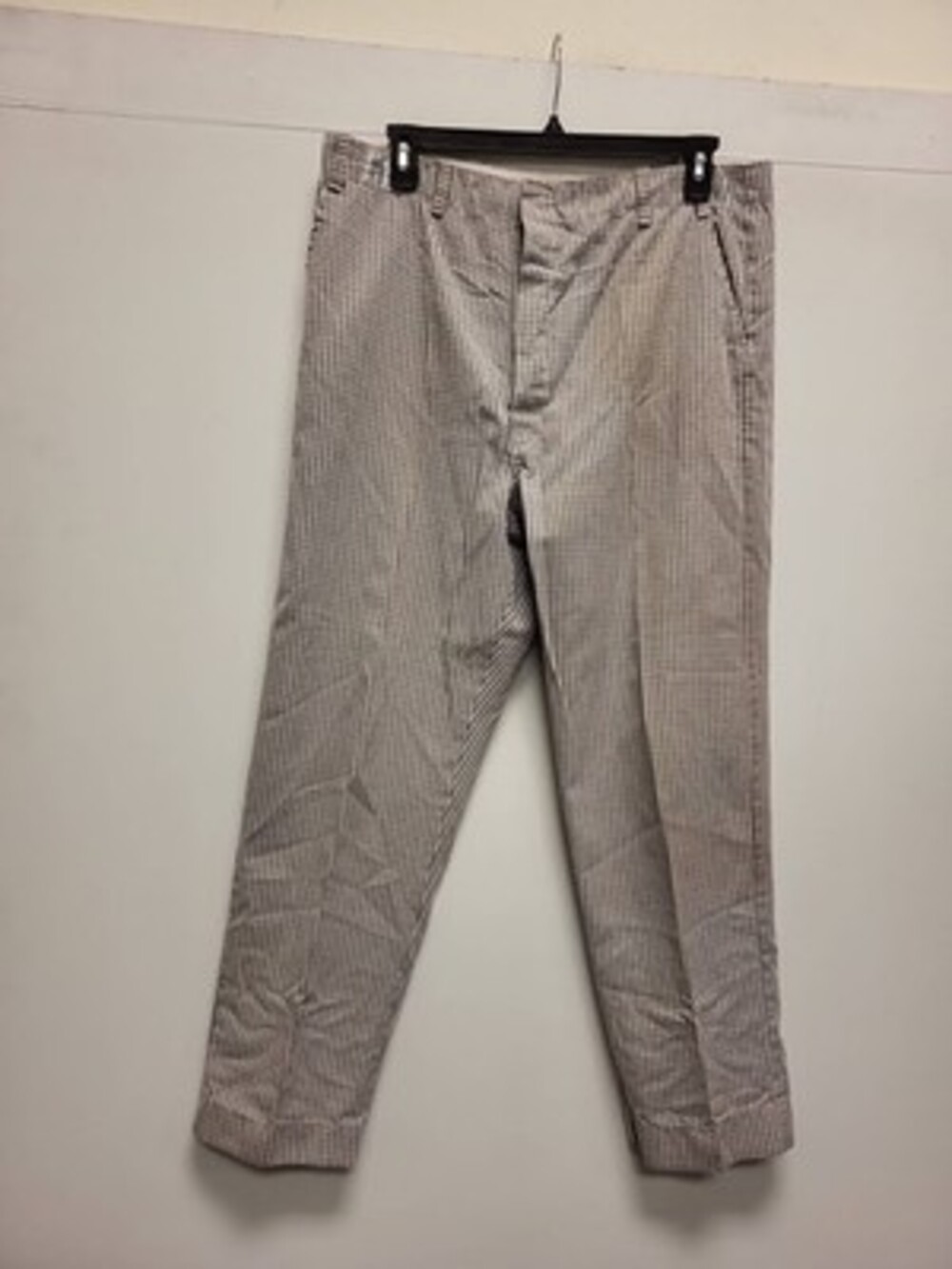 BEST MFG Houndstooth Mens Pants Size 40 Waist Flat Front Trousers USA Made